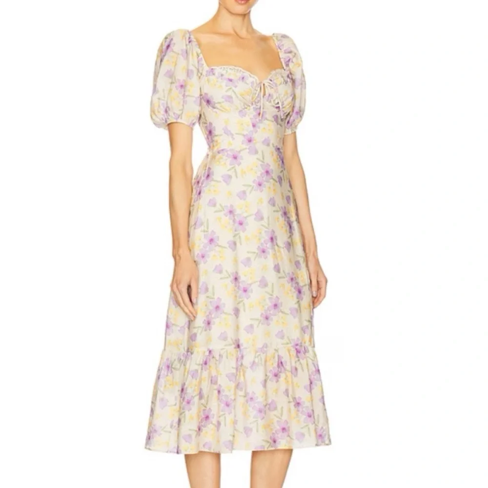 ASTR the Label Milkmaid Floral Dress (Size: L) - Picture 2 of 7